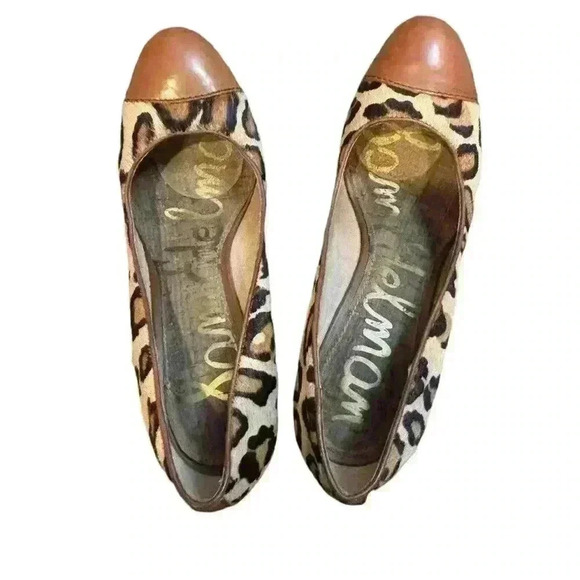Sam Edelman Randall  Pumps Heels Wedge Espadrille Cap Top Leopard Brown Womens 9 - Picture 5 of 6